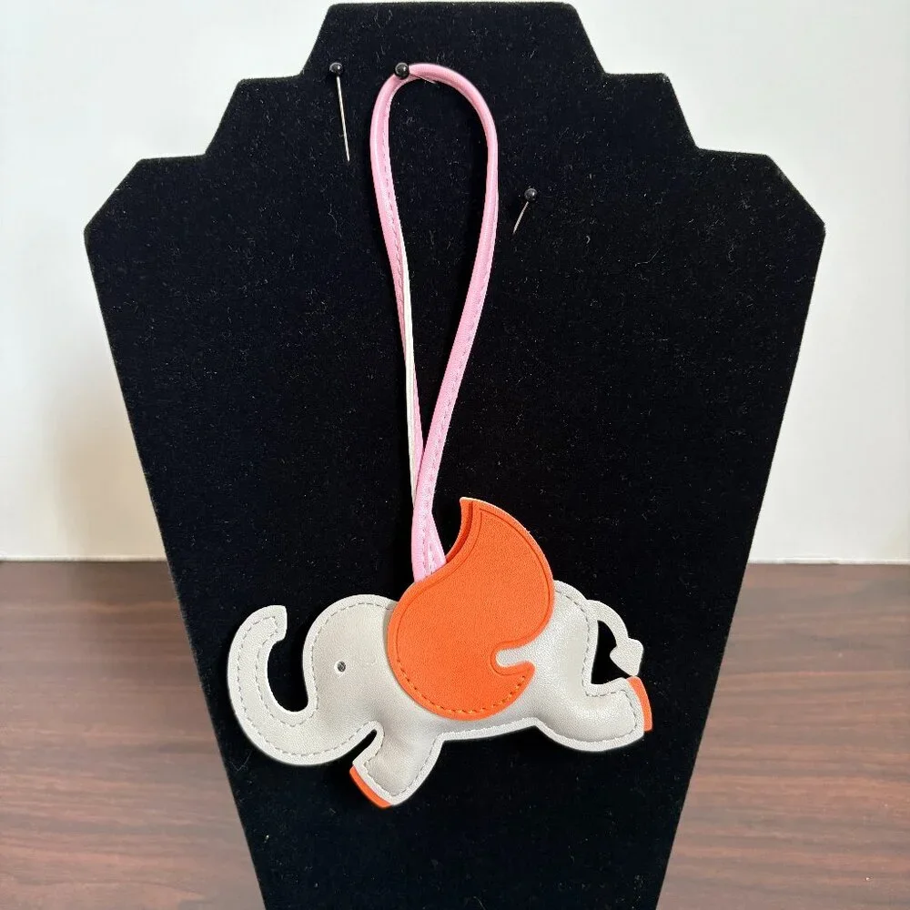 Elephant Bag Charm Dumbo Pegasus Bag Charm Grey/Orange/Pink New